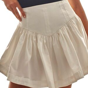 Maeve Basque-Waist Flirty Mini skirt